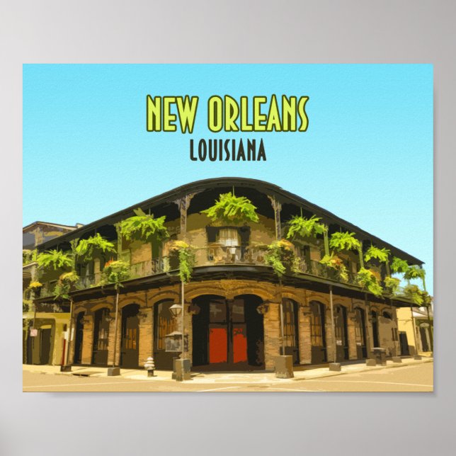 New Orleans French Quarter Louisiana Poster (Front)