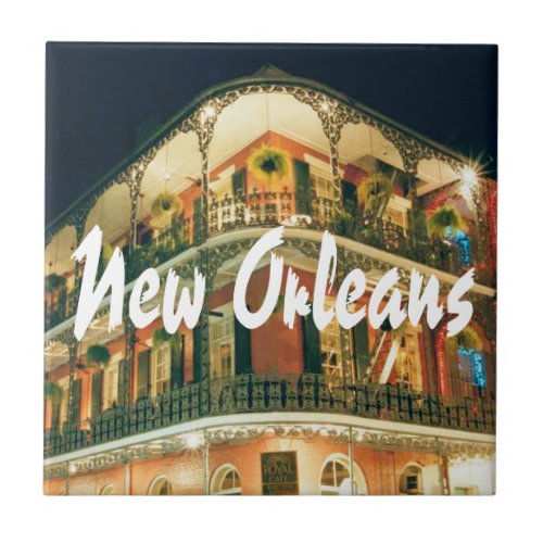 New Orleans French Quarter Photo Ceramic Tile
