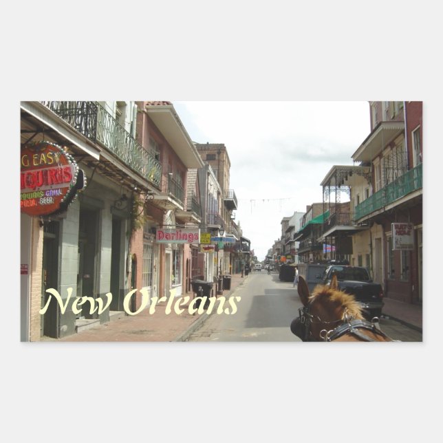 New Orleans French Quarter Rectangular Sticker (Front)