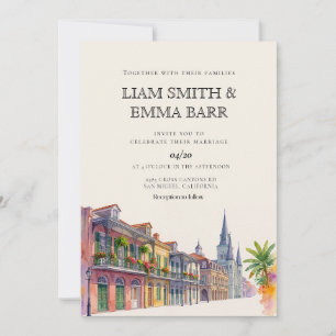 New Orleans French Quarter Wedding Invitation