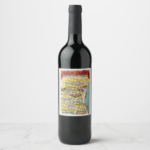 New Orleans French Quarter Wine Label