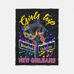 New Orleans Girls Trip Girlfriends Vacation Fleece Blanket