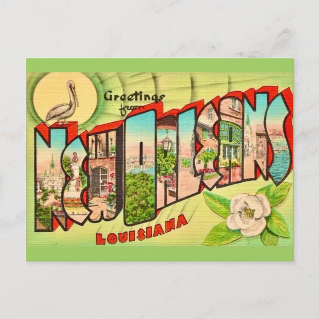 New Orleans Greeting Postcard (Front)