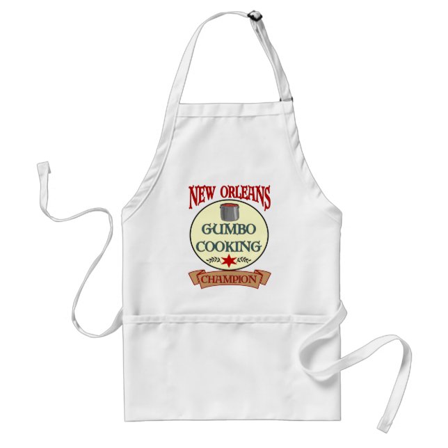 New Orleans Gumbo Cooking Champ Adult Apron (Front)