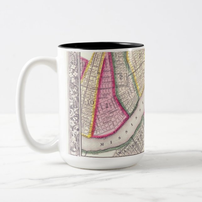 New Orleans historic map mug (Left)