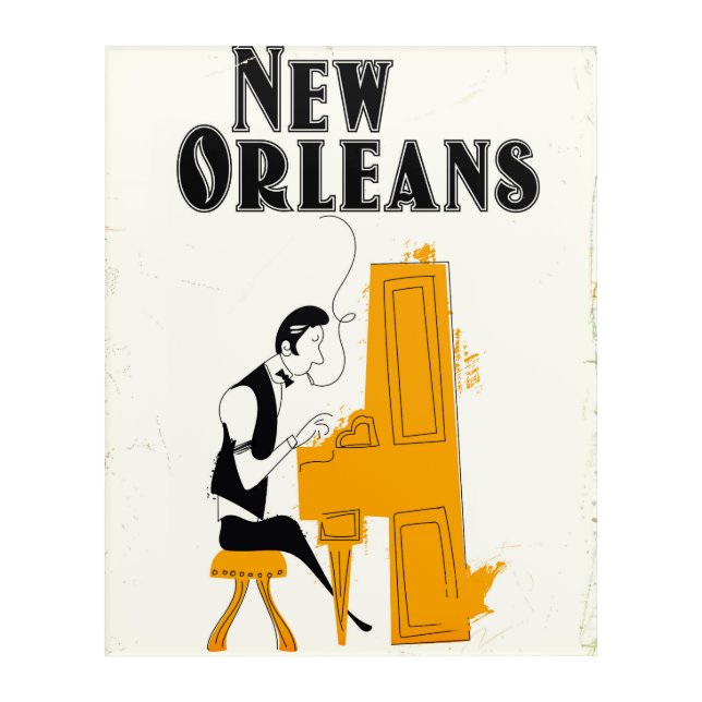 New Orleans Honky Tonk Acrylic Print (Front)