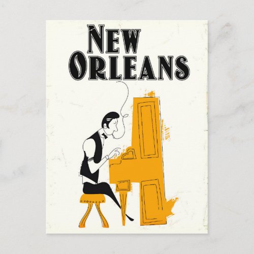 New Orleans Honky Tonk Postcard