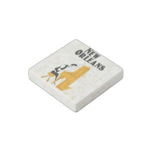 New Orleans Honky Tonk Stone Magnet