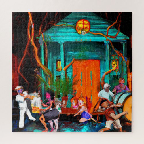 New Orleans Hurricane Party Jigsaw Puzzle