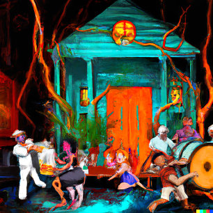 New Orleans Hurricane Party Throw Pillow