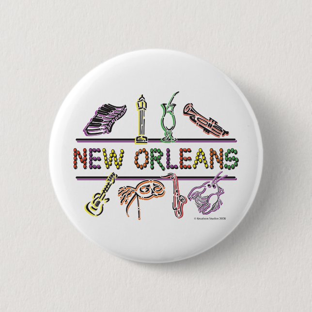 New-Orleans-ICONS- copy Pinback Button (Front)