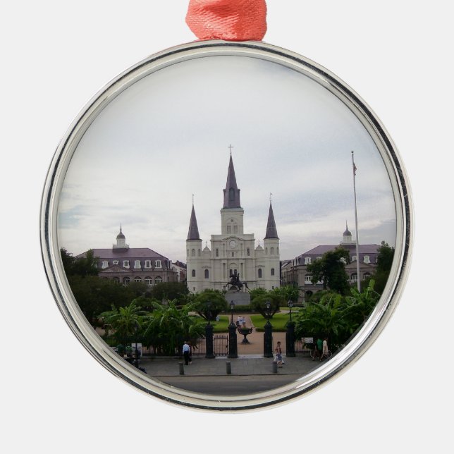 New Orleans Jackson Square Metal Ornament (Front)