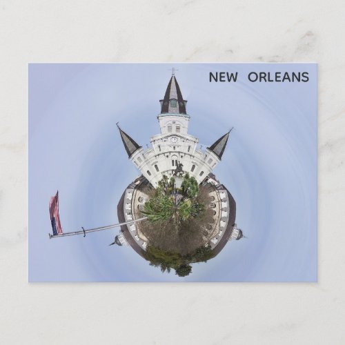 New Orleans Jackson Square Unique Panorama Photo Postcard