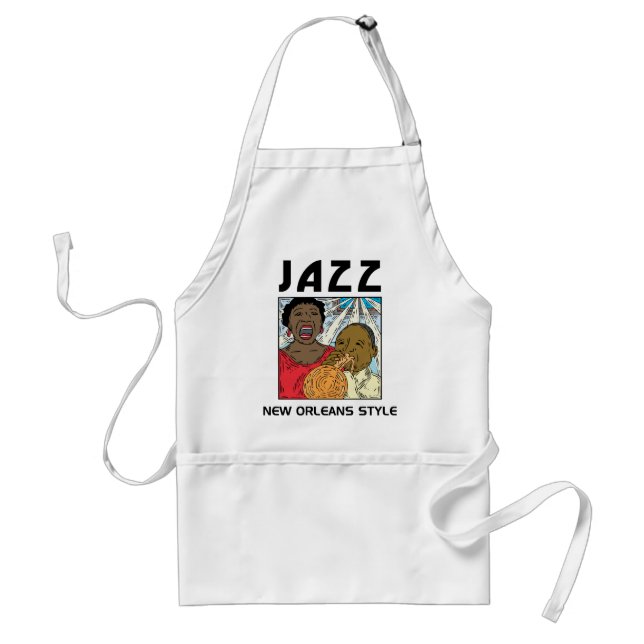 New Orleans Jazz Adult Apron (Front)