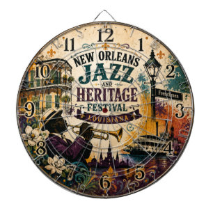 New Orleans Jazz and Heritage Festival Louisiana Dart Board