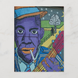 NEW ORLEANS JAZZ GRAFFITI ART POSTCARD