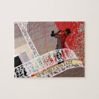 NEW ORLEANS JAZZ SAX by Slipperywindow Jigsaw Puzzle
