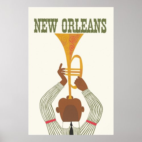 New OrleansJazzTravel Poster
