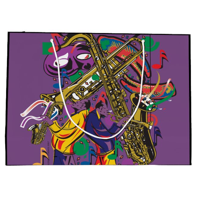 New Orleans Jazzy Music Fest Large Gift Bag (Back)