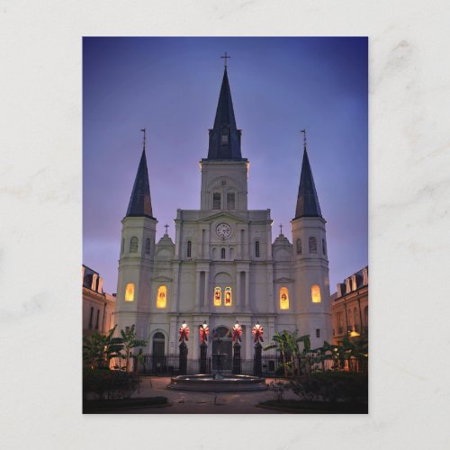 New Orleans LA Cathedral Basilica Jackson Square Postcard