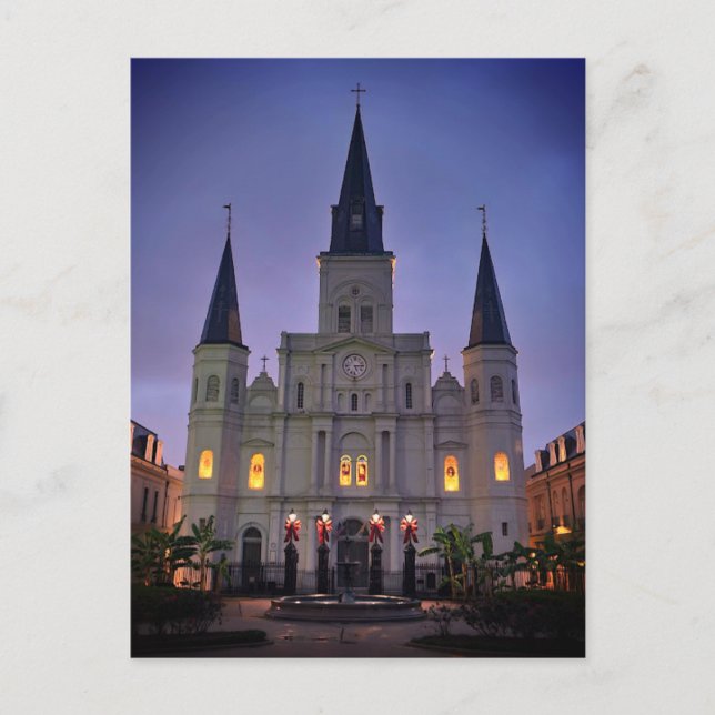 New Orleans, LA Cathedral Basilica, Jackson Square Postcard (Front)