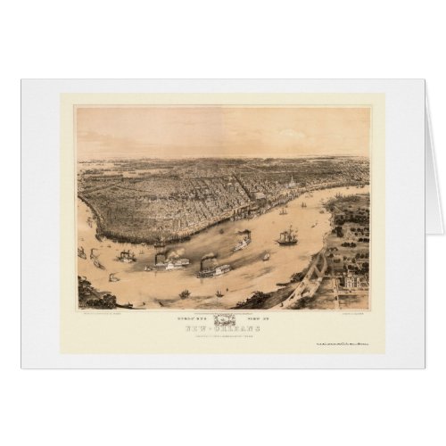 New Orleans LA Panoramic Map _ 1851