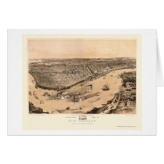 New Orleans, LA Panoramic Map - 1851 (Front Horizontal)