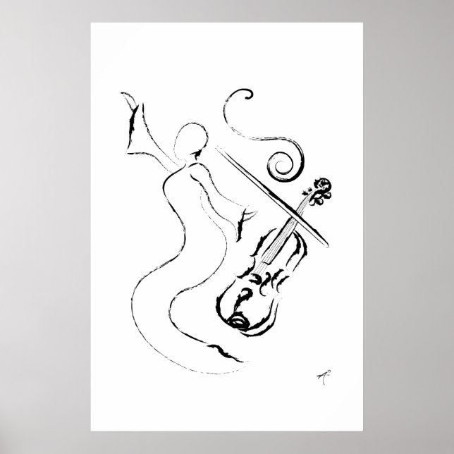 New Orleans Lady - Violin on Wrapped Canvas Poster (Front)