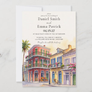 New Orleans Landscape Destination Wedding Invitation