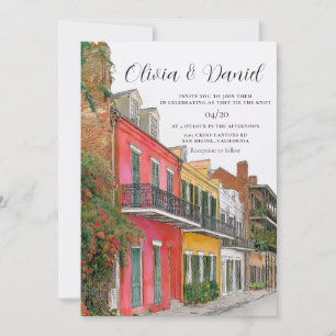 New Orleans Landscape Destination Wedding Invitation
