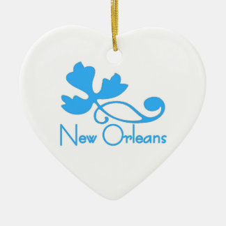 New Orleans Leaf Ceramic Ornament