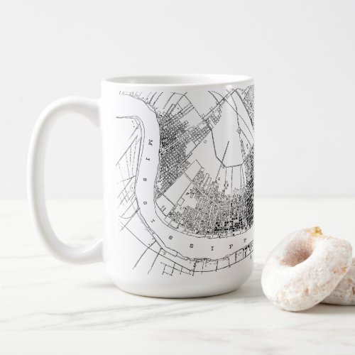 New Orleans Louisiana 1878 Old Map Coffee Mug