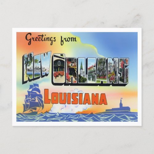 New Orleans Louisiana Big Letters Postcard