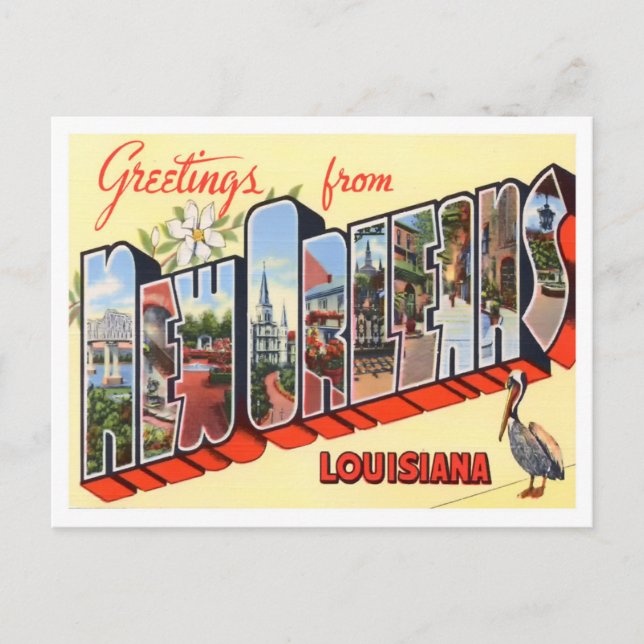 New Orleans, Louisiana Big Letters Postcard (Front)