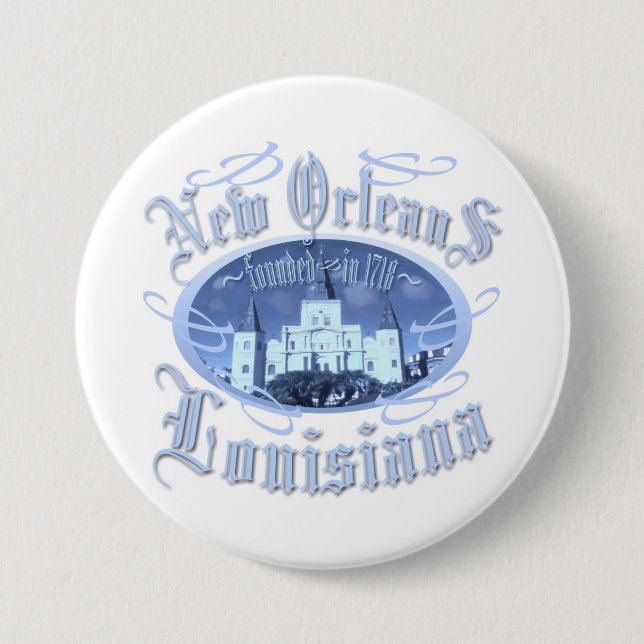New Orleans Louisiana Button (Front)
