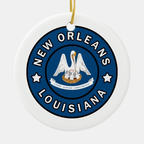 New Orleans Louisiana Ceramic Ornament