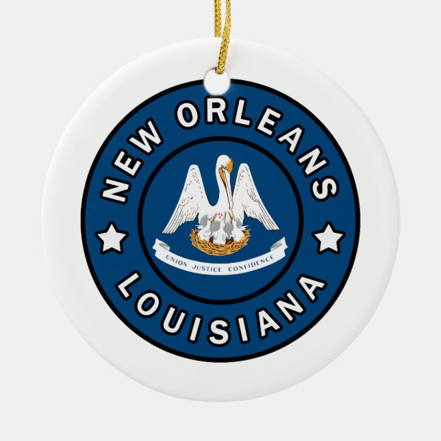 New Orleans Louisiana Ceramic Ornament (Front)