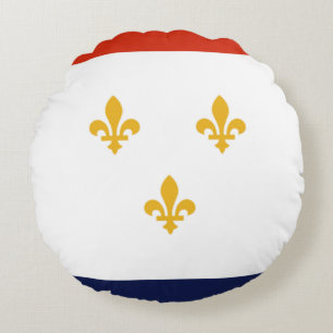 New Orleans (Louisiana) City flag  Round Pillow