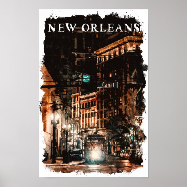 New Orleans Louisiana City View Poster (Front)