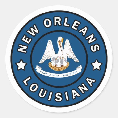 New Orleans Louisiana Classic Round Sticker