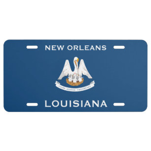 New Orleans Louisiana Coat Of Arms Flag License Plate