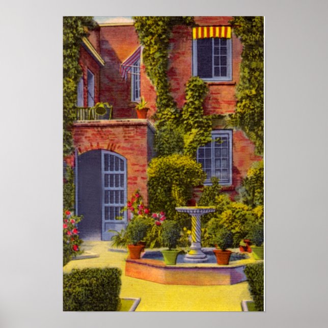 New Orleans Louisiana Courtyard Little Theatre Poster (Front)