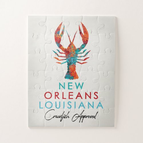 New Orleans Louisiana Crawfish Bright Jigsaw Puzzle