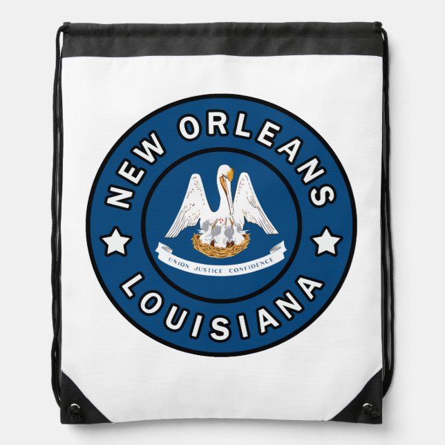 New Orleans Louisiana Drawstring Bag (Front)