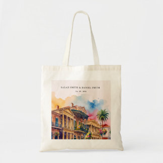 New Orleans Louisiana French quarter Watercolor Tote Bag