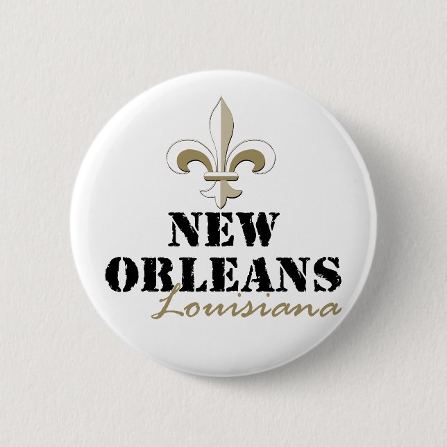 New Orleans Louisiana gold Button (Front)