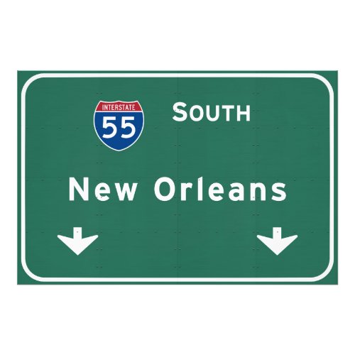 New Orleans Louisiana Interstate Highway Freeway  Photo Print