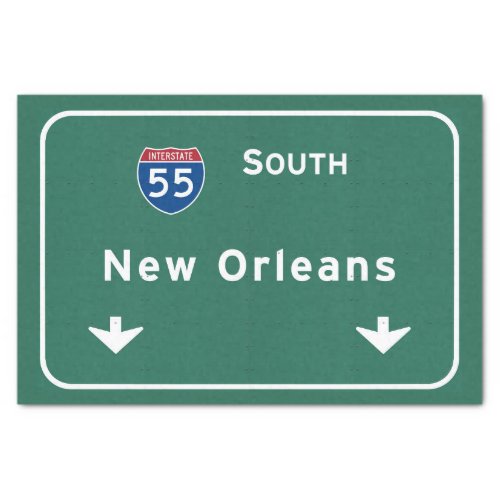 New Orleans Louisiana Interstate Highway Freeway  Tissue Paper