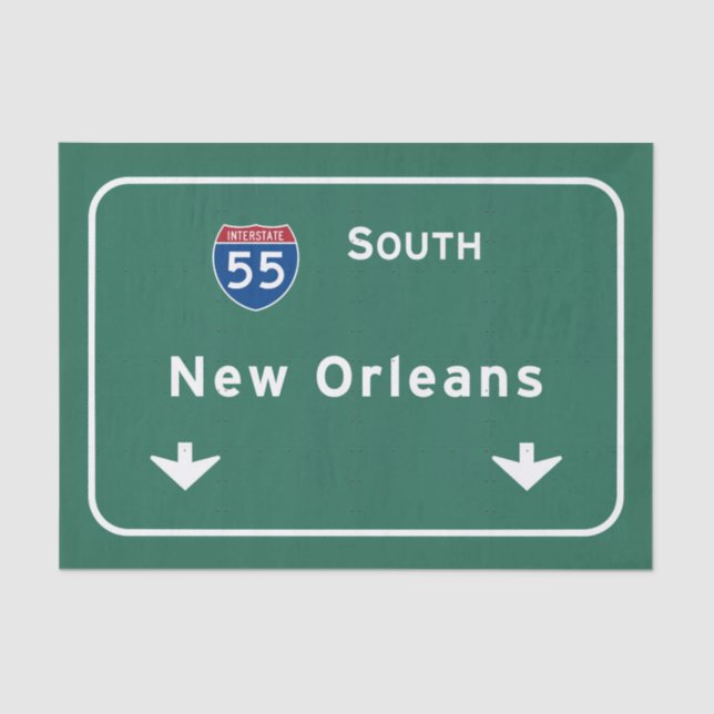 New Orleans Louisiana Interstate Highway Freeway : Tissue Paper (Front)