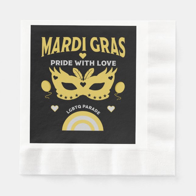 New Orleans Louisiana mardi gras street carnival Napkins (Front)